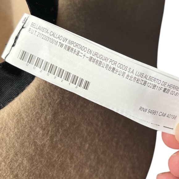 FOREVER 21 Size S/M 56.5cm 100% Wool Felted Floppy Hat Tan Darker Tan Bow - Picture 7 of 9